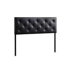 Baxton Studio Baltimore Modern and Contemporary King Black Faux Leather Upholstered Headboard